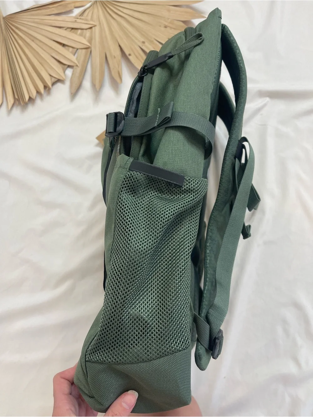 The North Face Pivoter Thyme Light Heather Olive Green Backpack School Work Bag